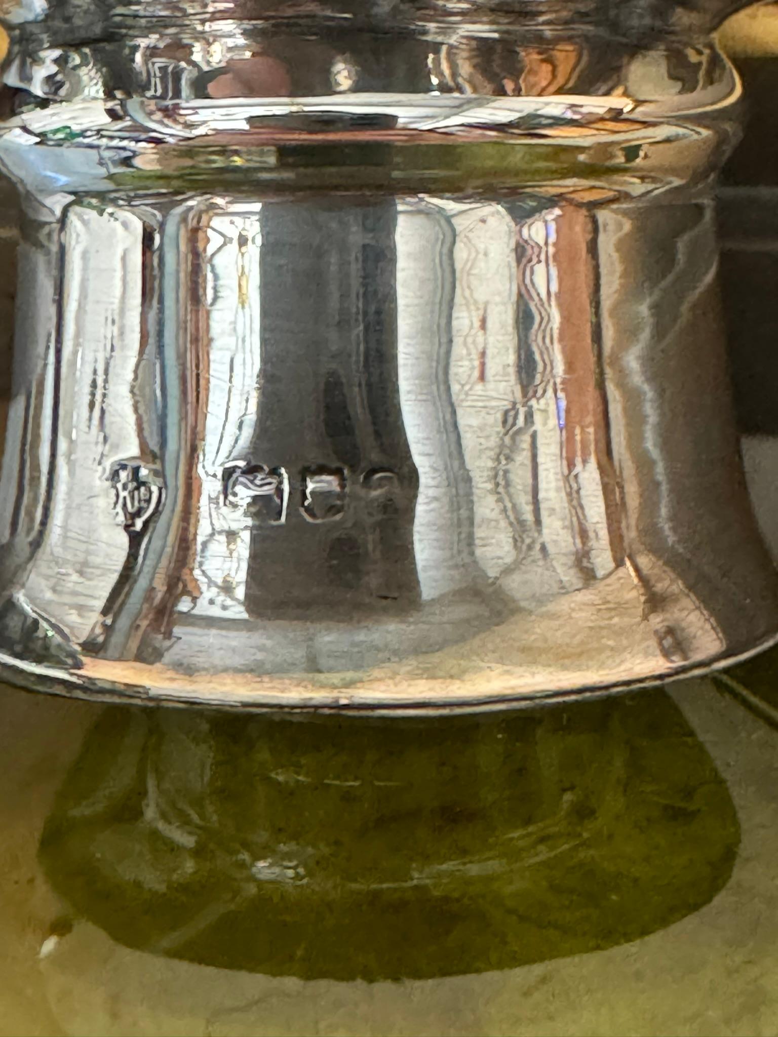WILLIAM HUTTON ANTICO Greene & Greene PORT SPIRIT DECANTER STERLING SILVER COLLAR in vendita 2