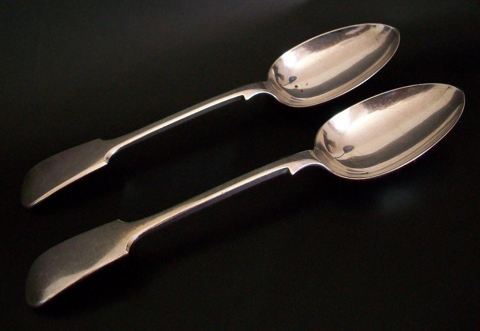 Victorian William Hutton & Sons, Antique Silver-Plate Serving Spoons, U.K., circa 1900 For Sale