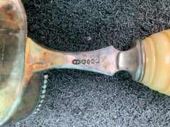 William Hutton & Sons English Silver Plate Crumber with Bone Handle, Stamped