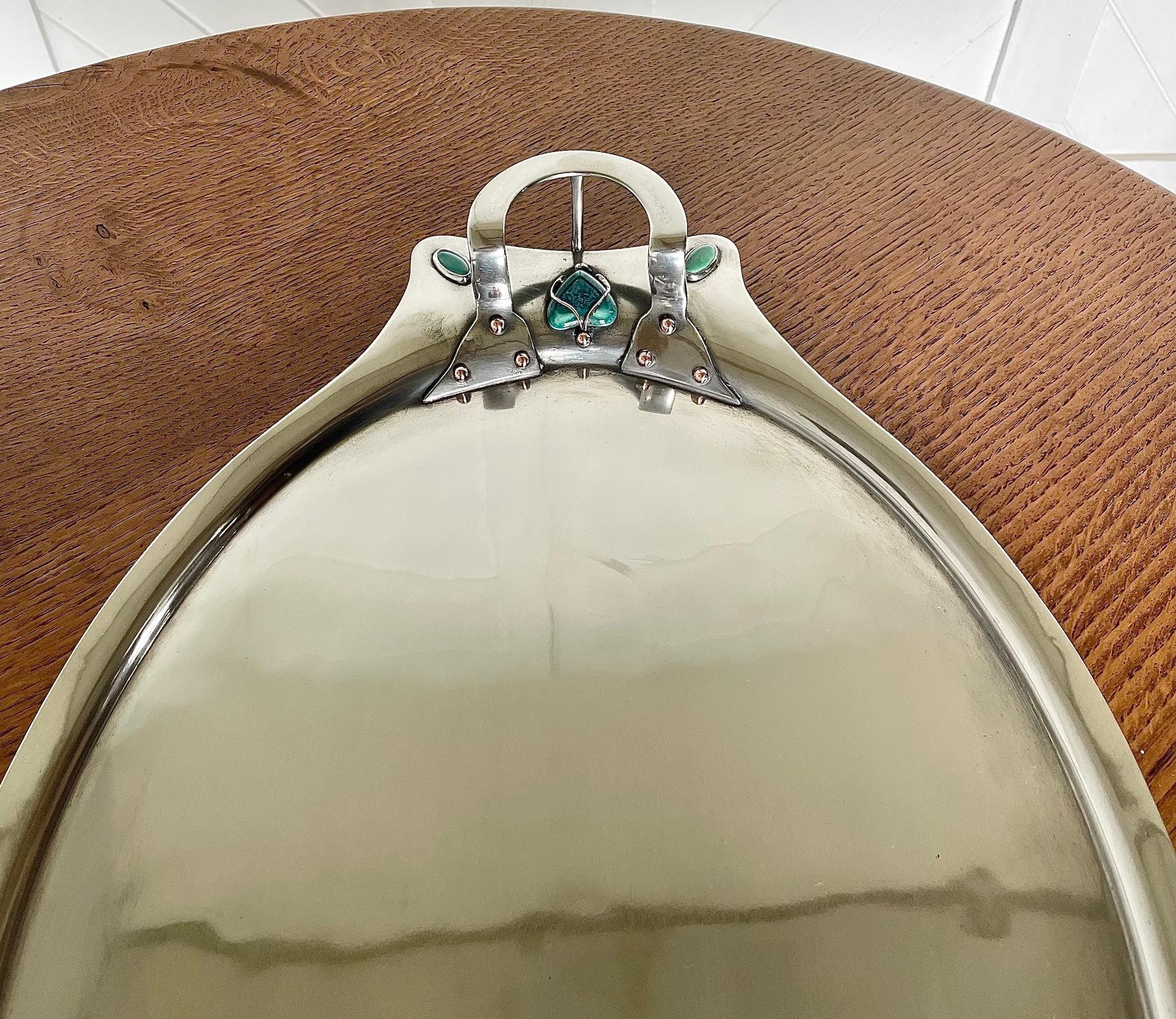 Arts and Crafts William Hutton & Sons Pewter Tray For Sale