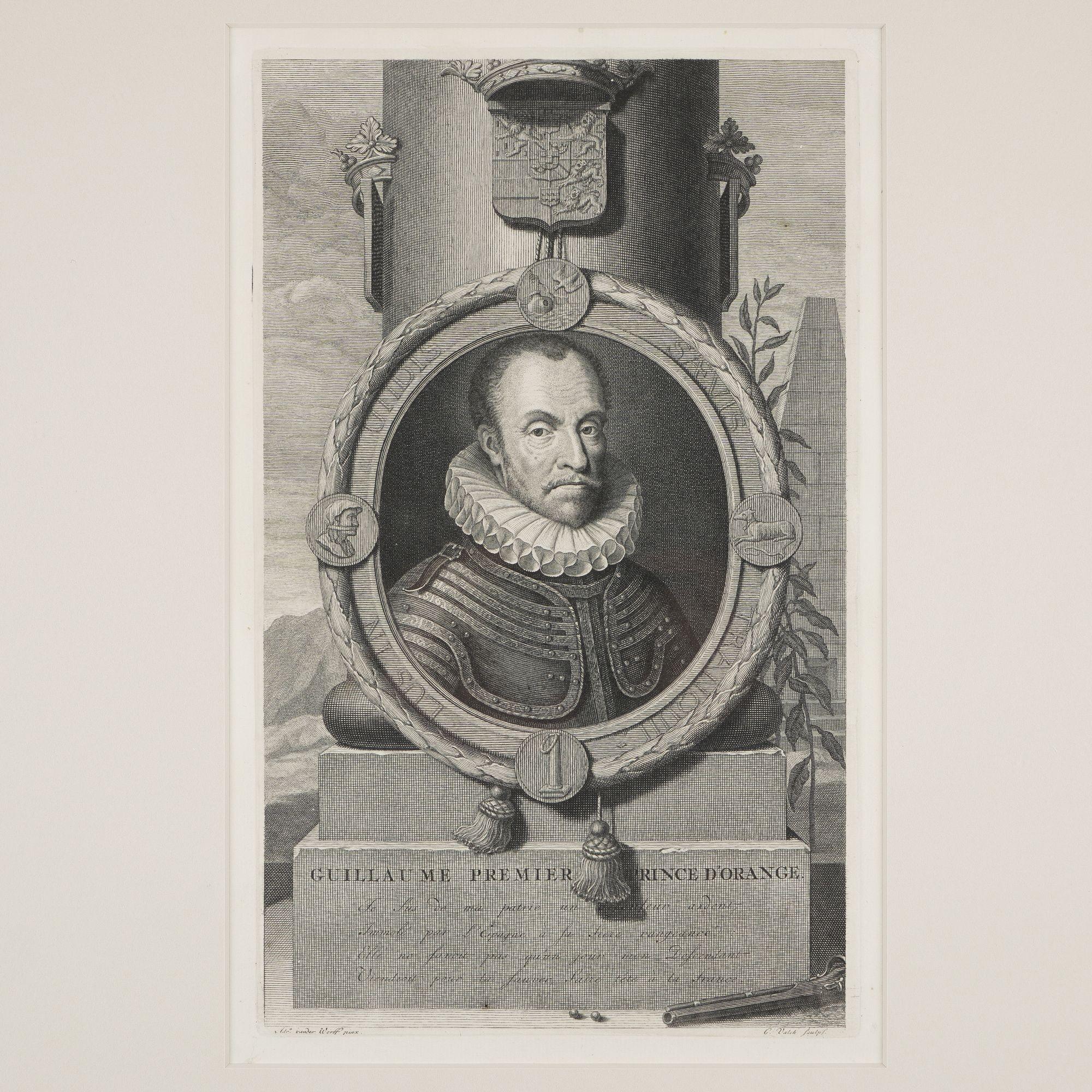 Anglais William Ier, Prince d'Orange de Gerard Valck d'après van der Werff, 1680-1720 en vente