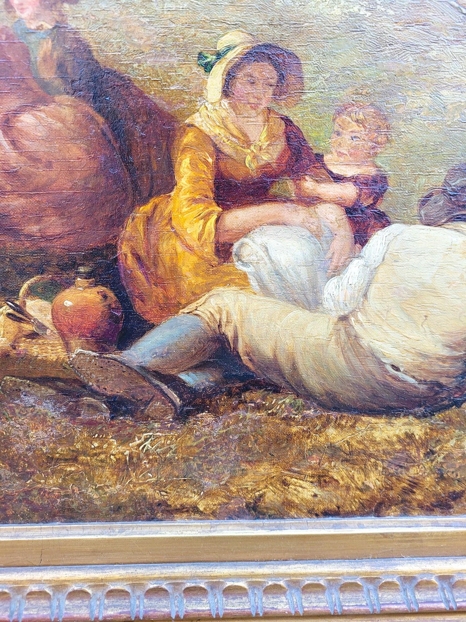 William I Shayer Senior, Harvest Picnic, Hst, 19th Century For Sale 5