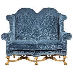 William III Baroque Carved Giltwood Settee