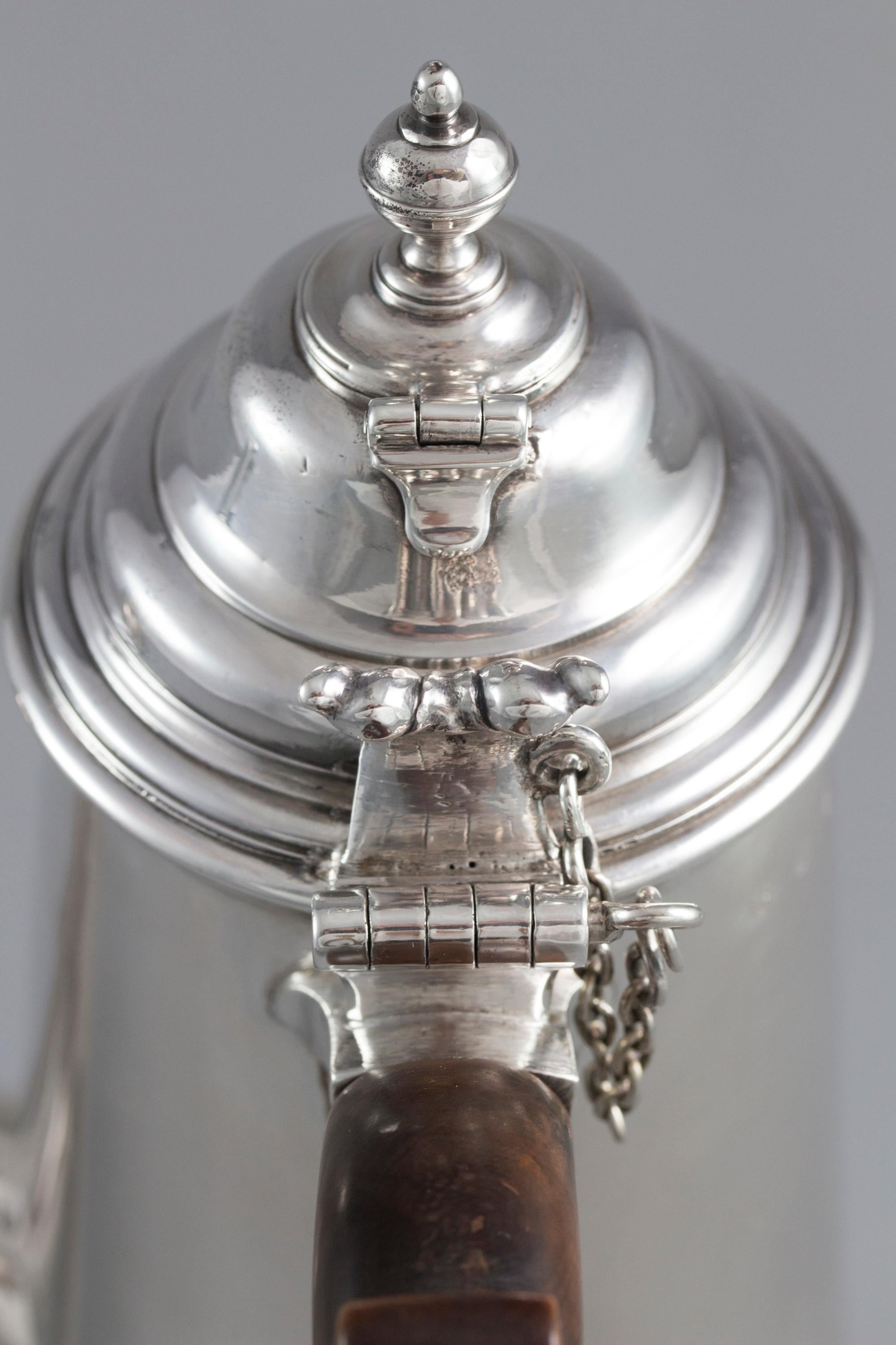 William III Britannia Silver Chocolate Pot, London, 1698 3
