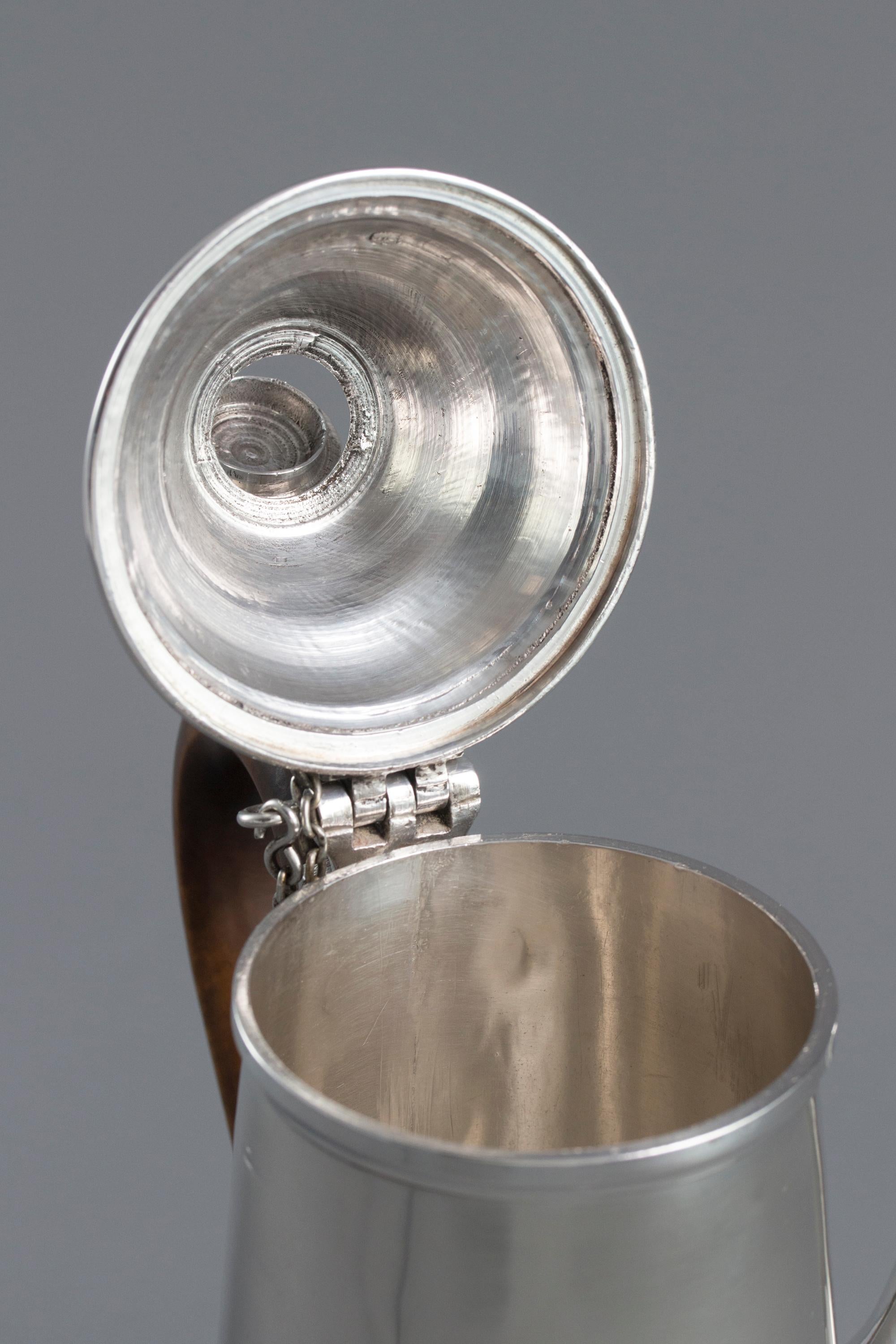 William III Britannia Silver Chocolate Pot, London, 1698 11