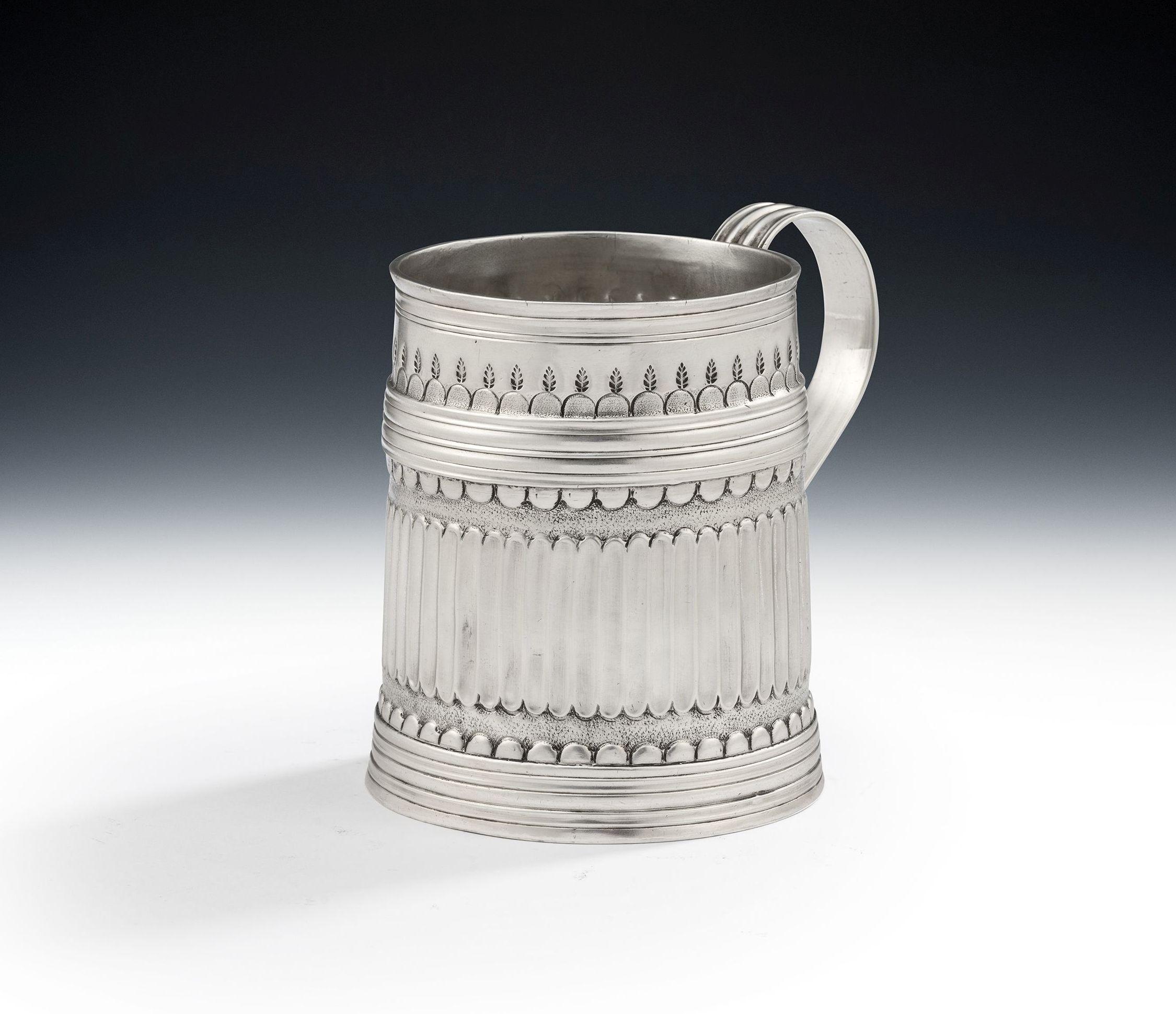 A Very Fine William III Britannia Standard Mug Made in London in 1699 by Thomas Parr I

The Mug has a slightly tapering 