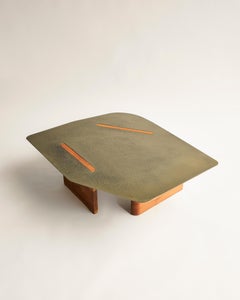 William Iron & Walnut Coffee Table by Mingardo