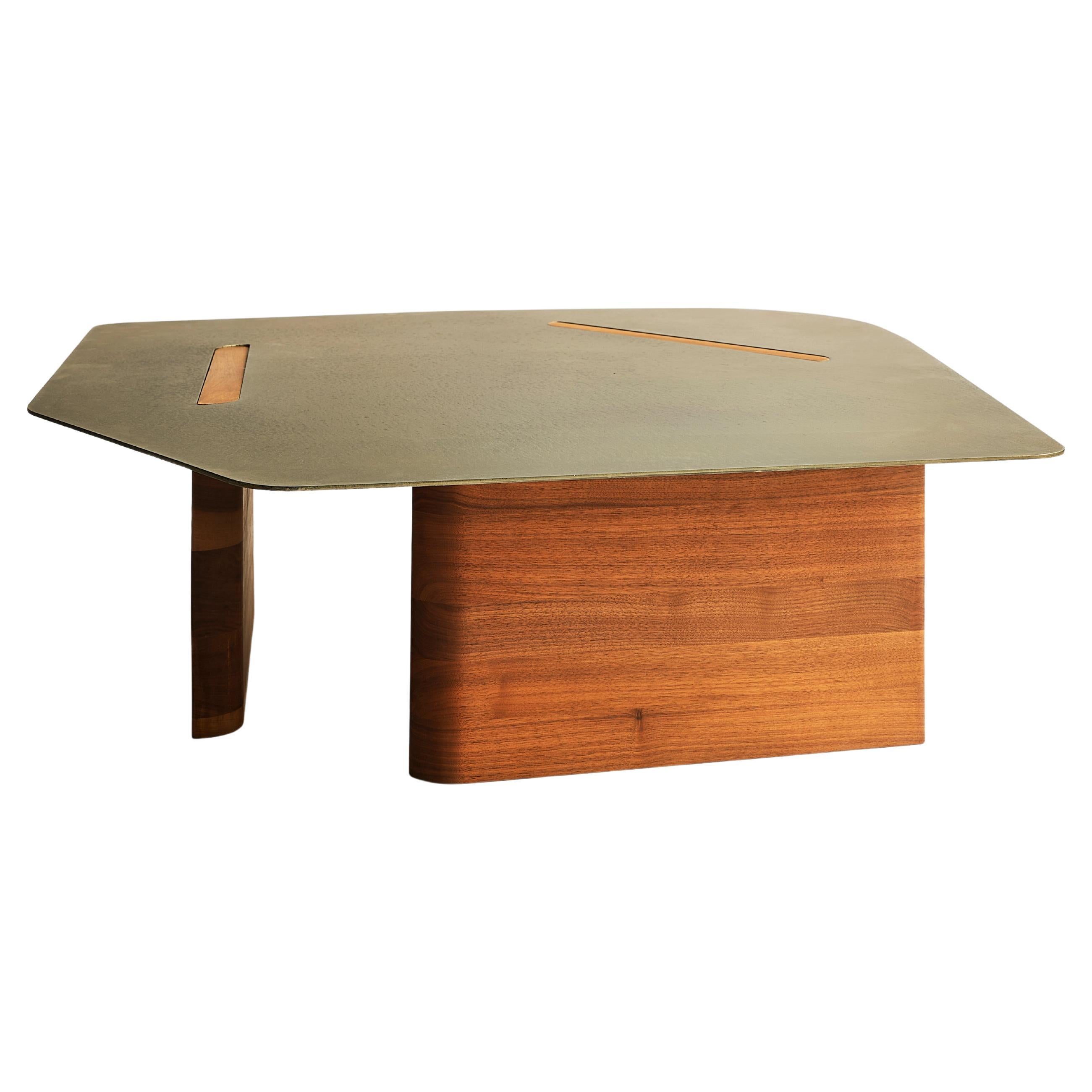 William Iron & Walnut Coffee Table by Mingardo