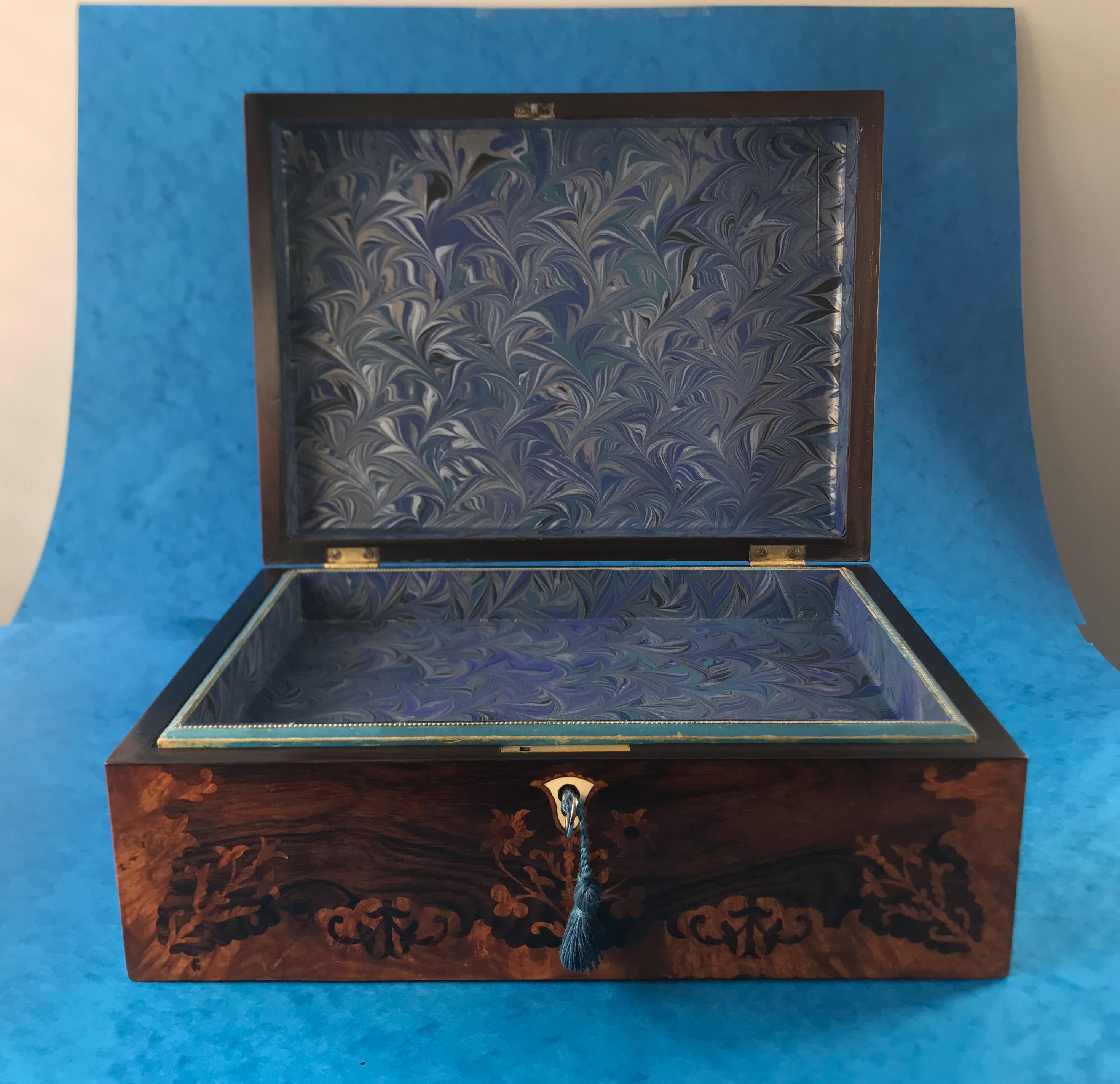William IV 1830 pollard oak and Rosewood jewellery  box  5