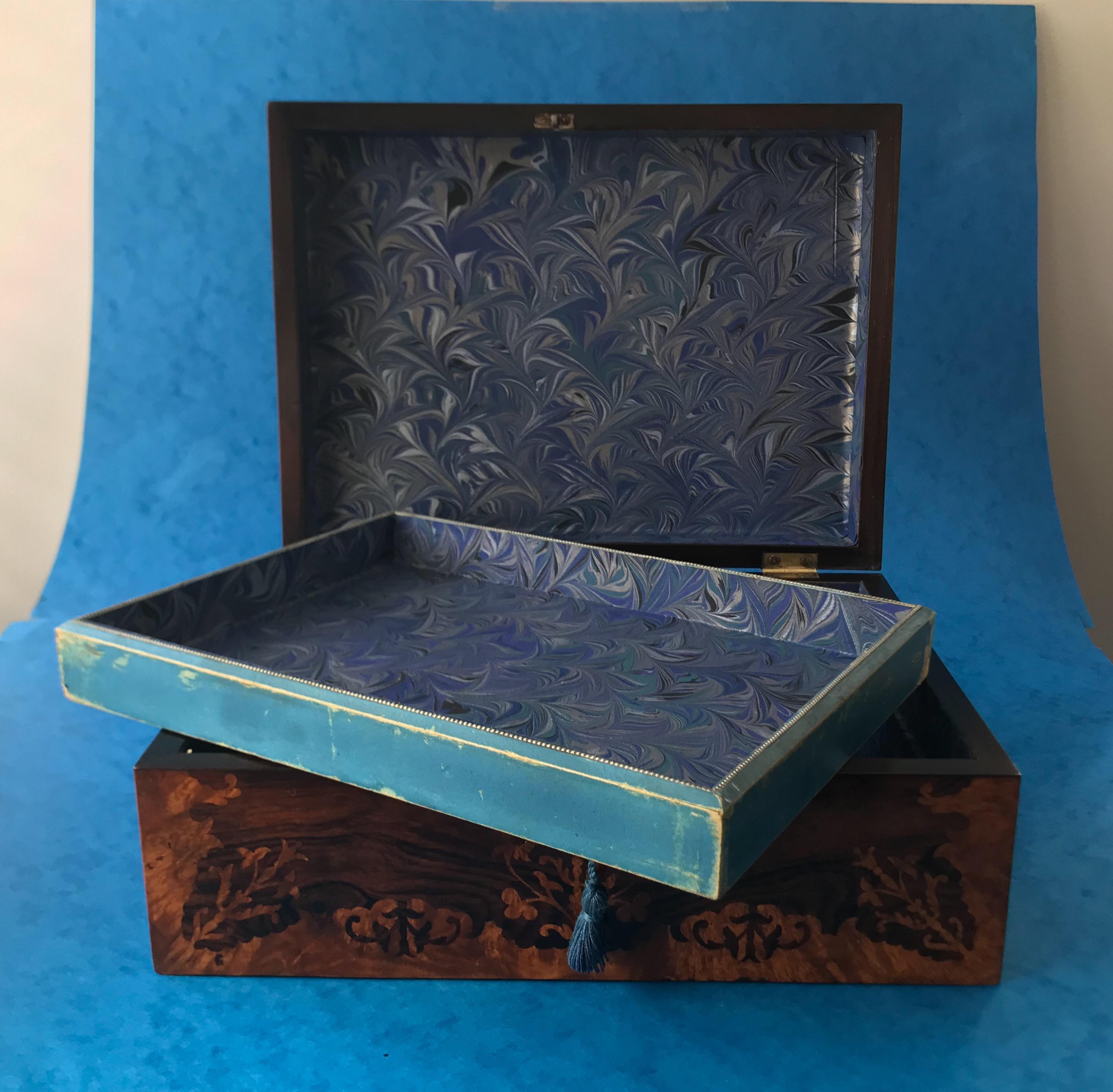William IV 1830 pollard oak and Rosewood jewellery  box  6