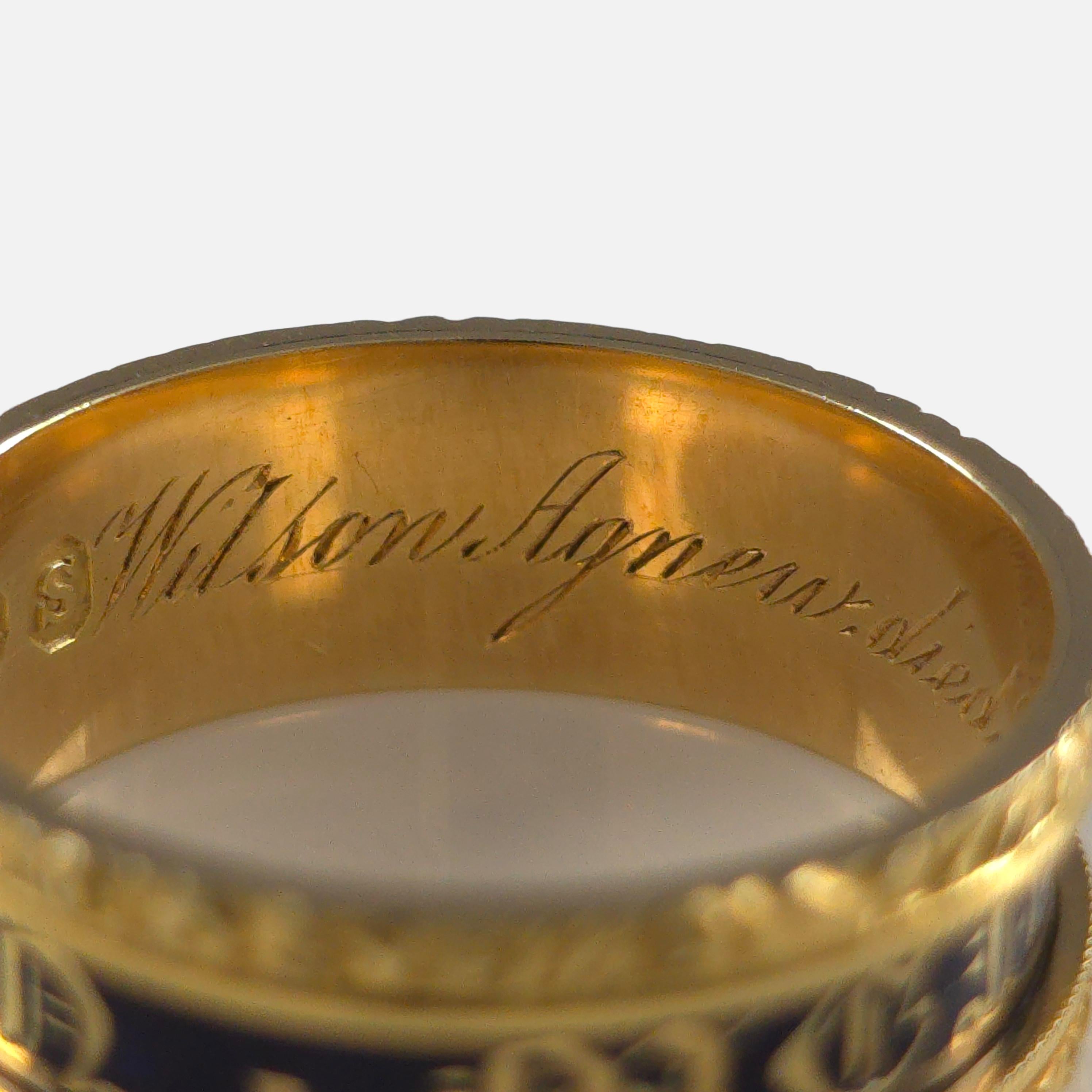 William IV 18ct Gold and Enamel Memorial Ring, 1833 For Sale 4