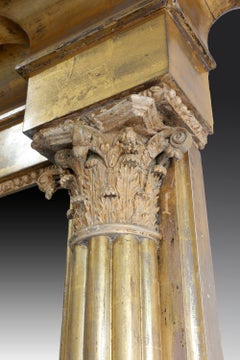 William IV 19th Century Carved Giltwood and Gesso Mirror of Massive Proportions
