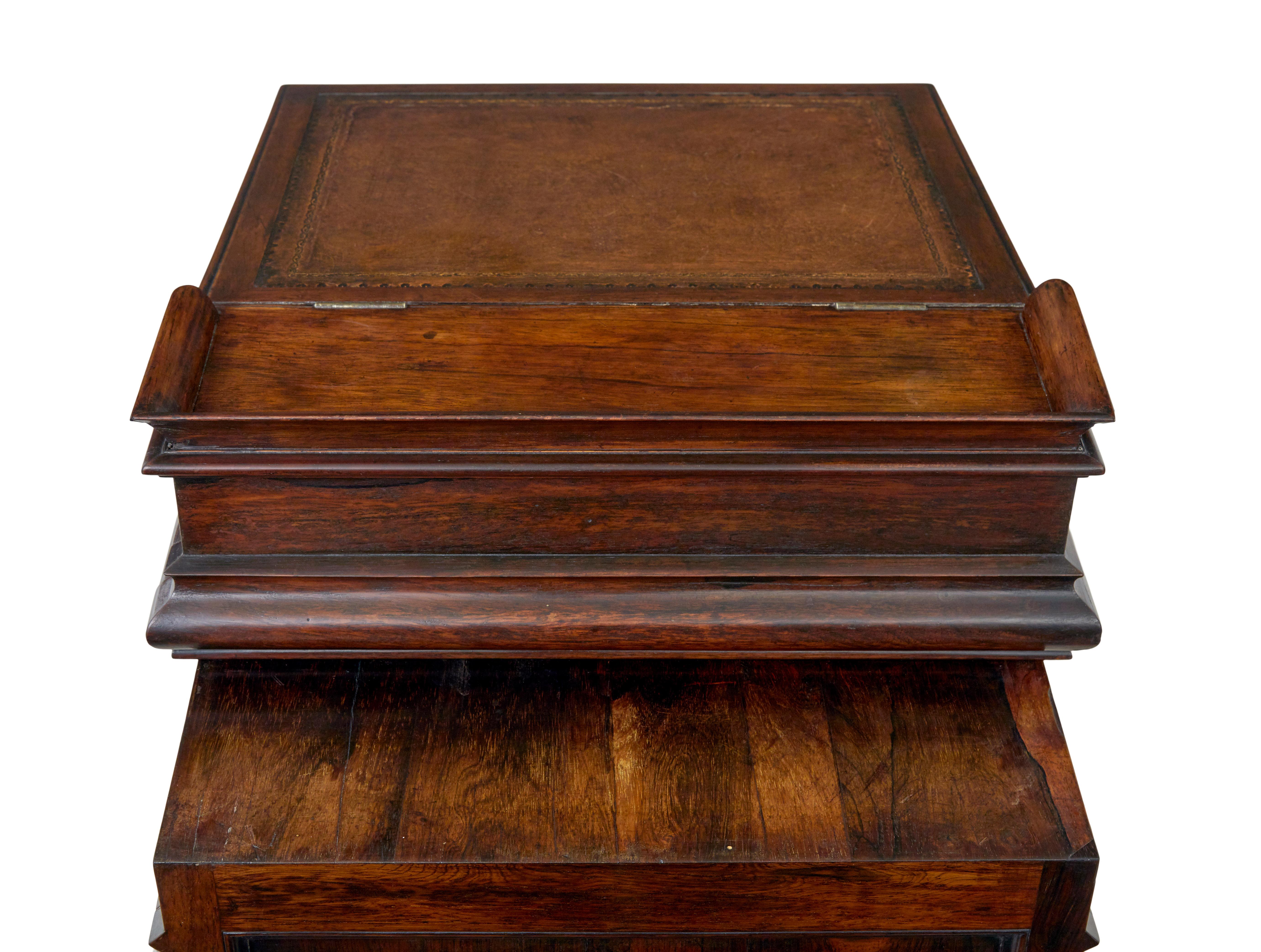 William IV 19. Jahrhundert geformt davenport Schreibtisch im Angebot 7