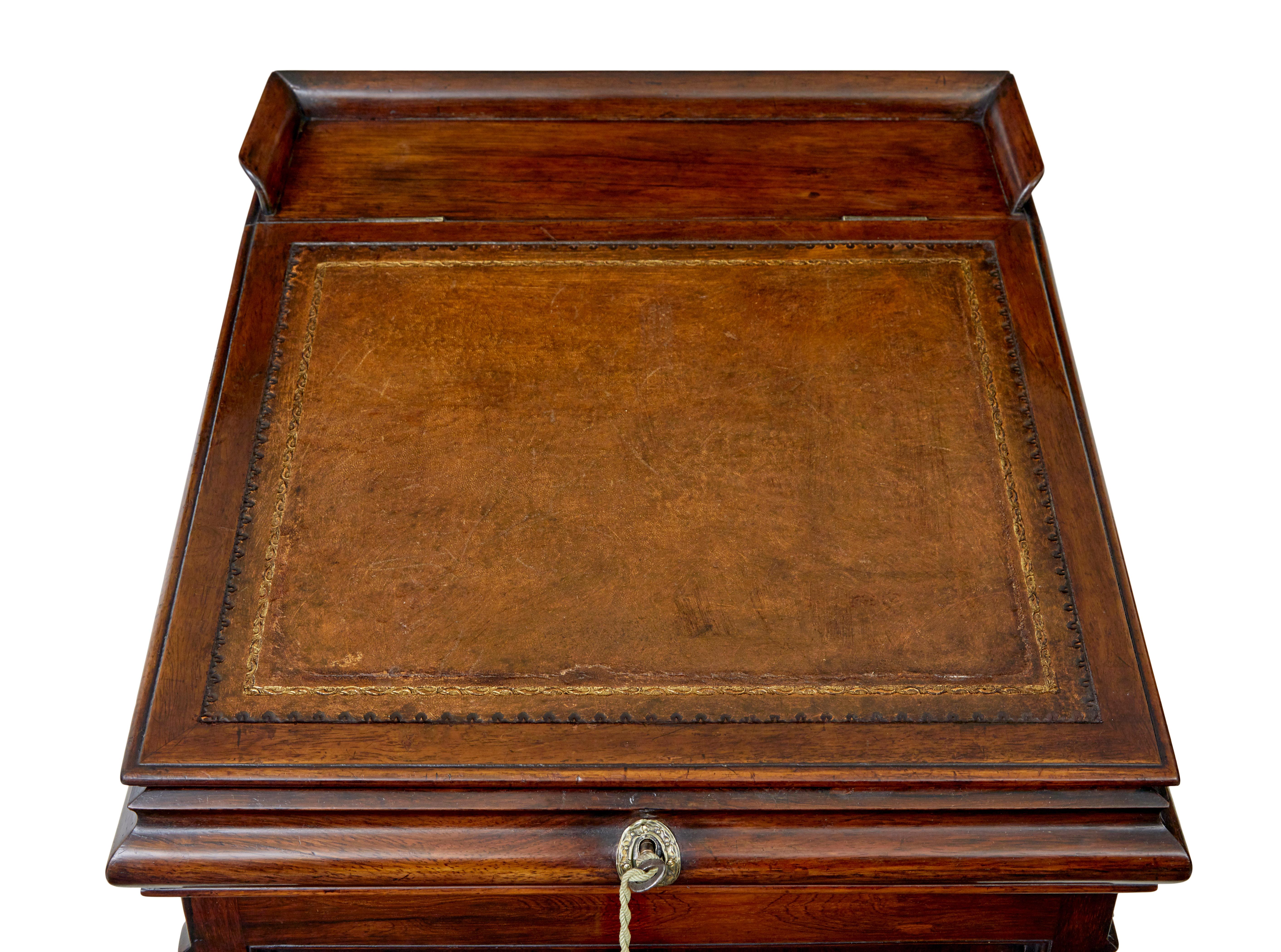 William IV 19. Jahrhundert geformt davenport Schreibtisch im Angebot 2