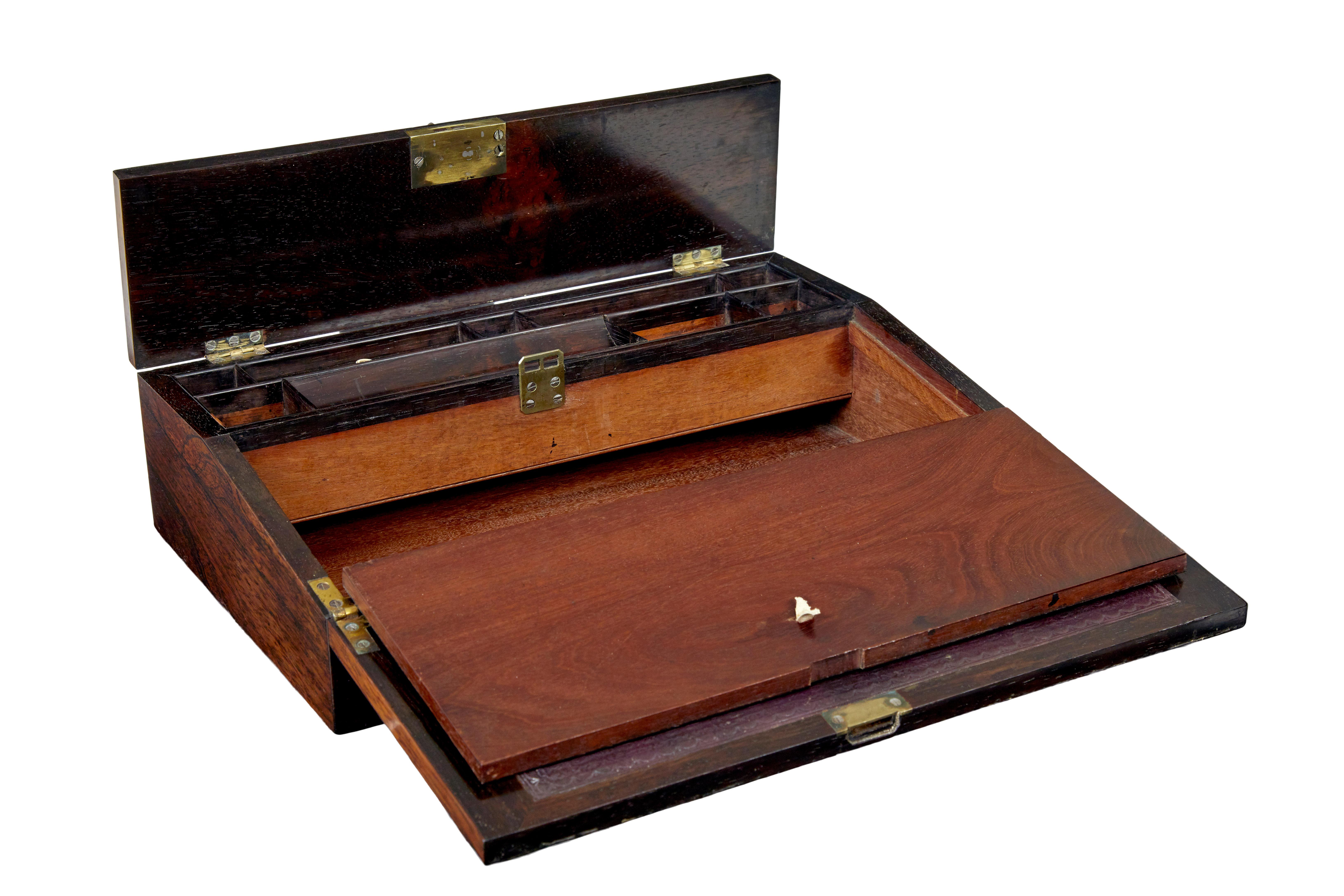 British William IV 19th century table top writing slope For Sale