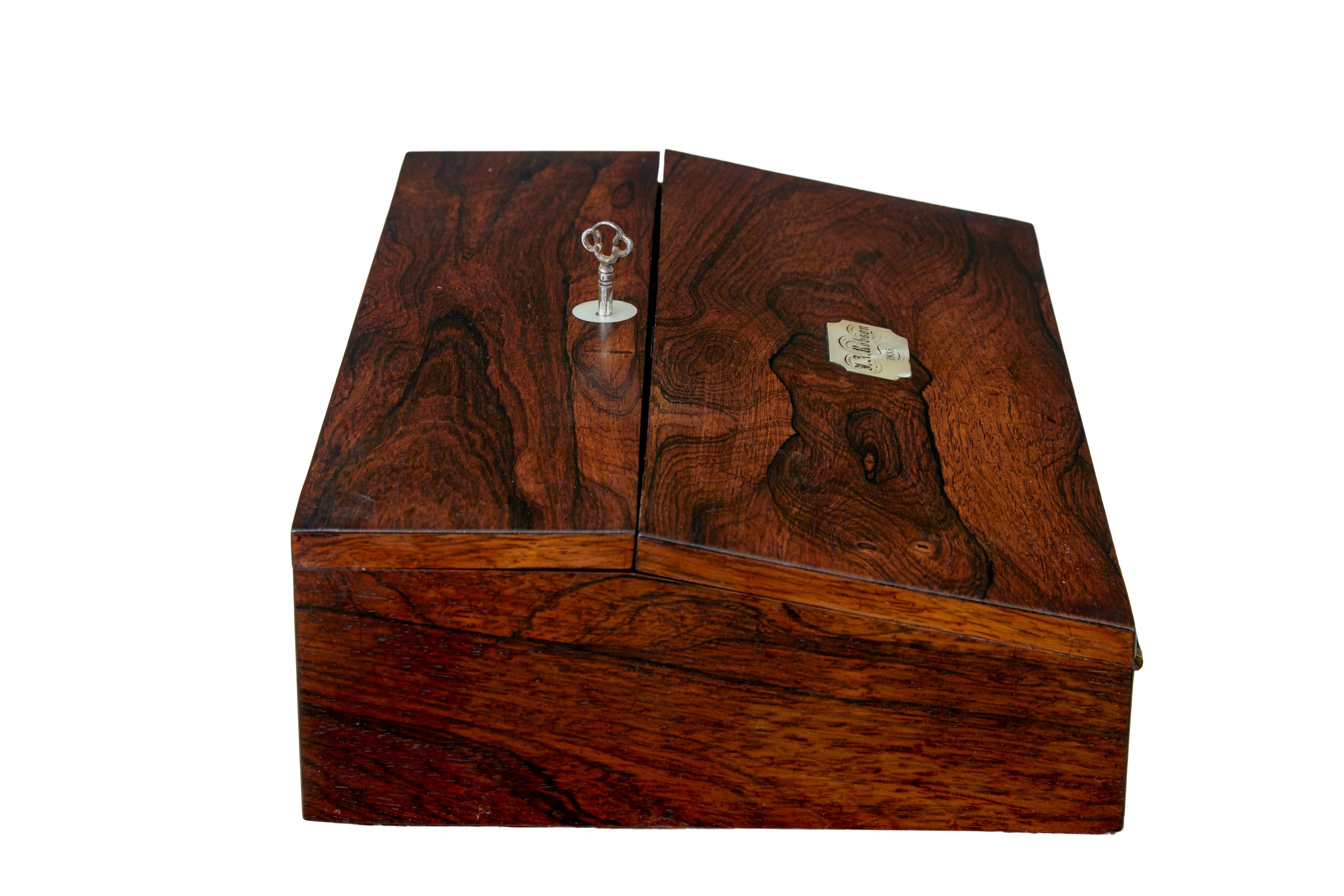 19th Century William IV 19th century table top writing slope For Sale