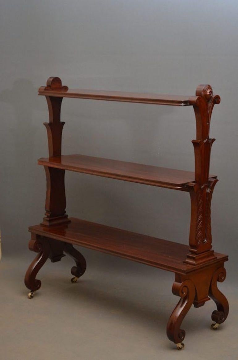 English William IV 3 Tiere Bookcase Stand For Sale