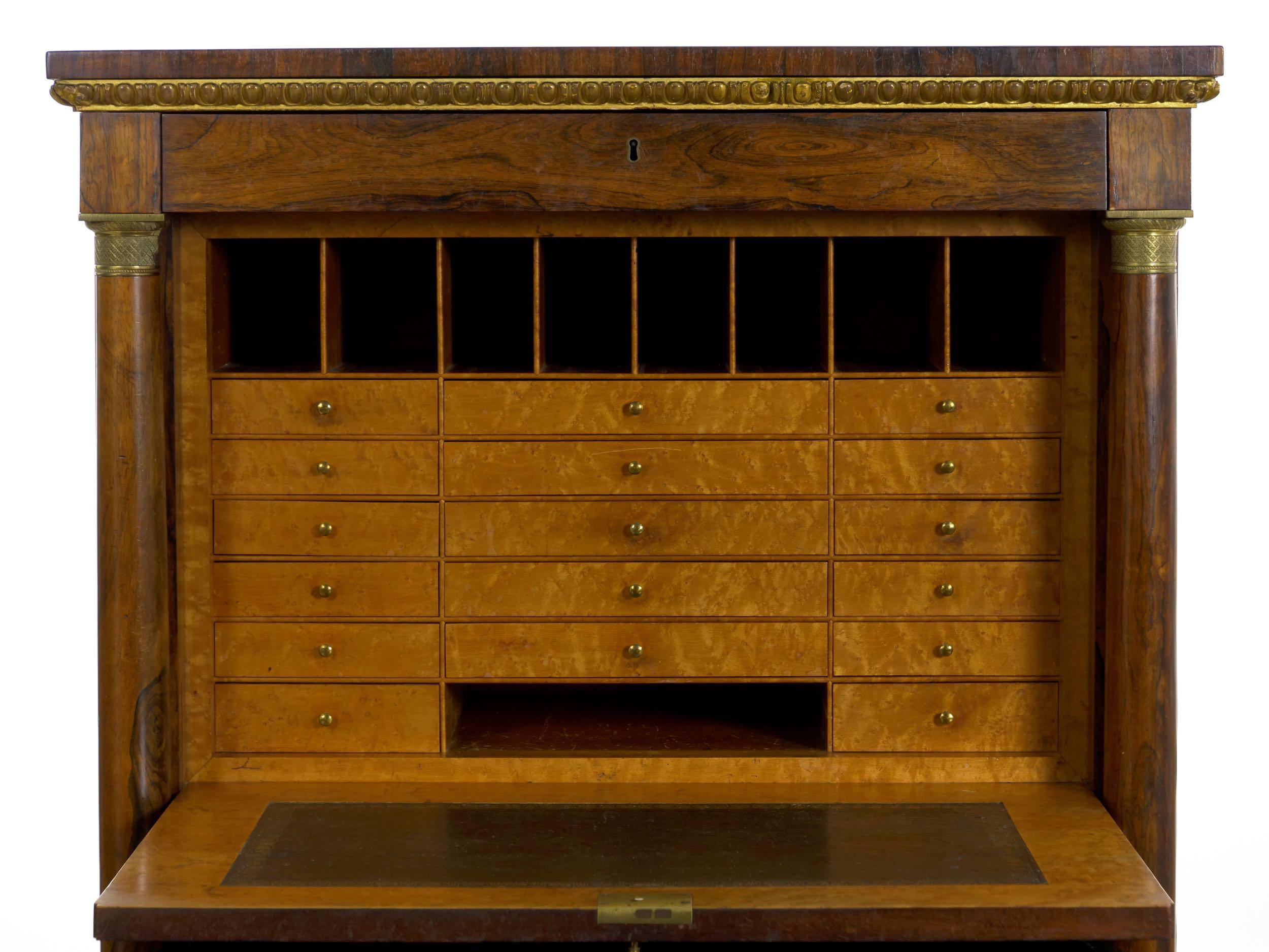 William IV Antique Rosewood Writing Desk Secrétaire á Abattant, English 5