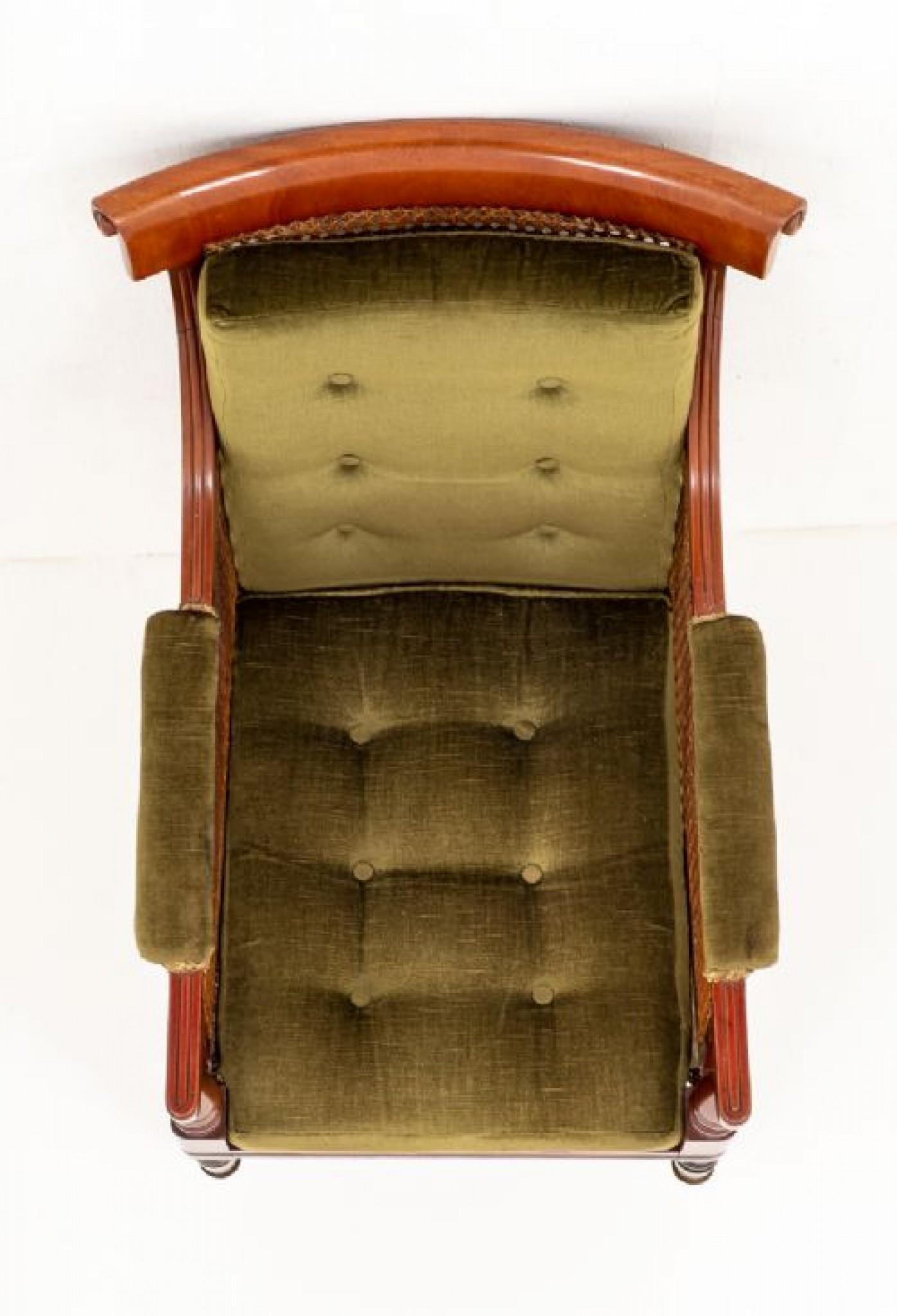 William IV Bergere Chair, Antique Mahogany, 19th Century In Good Condition In Potters Bar, GB