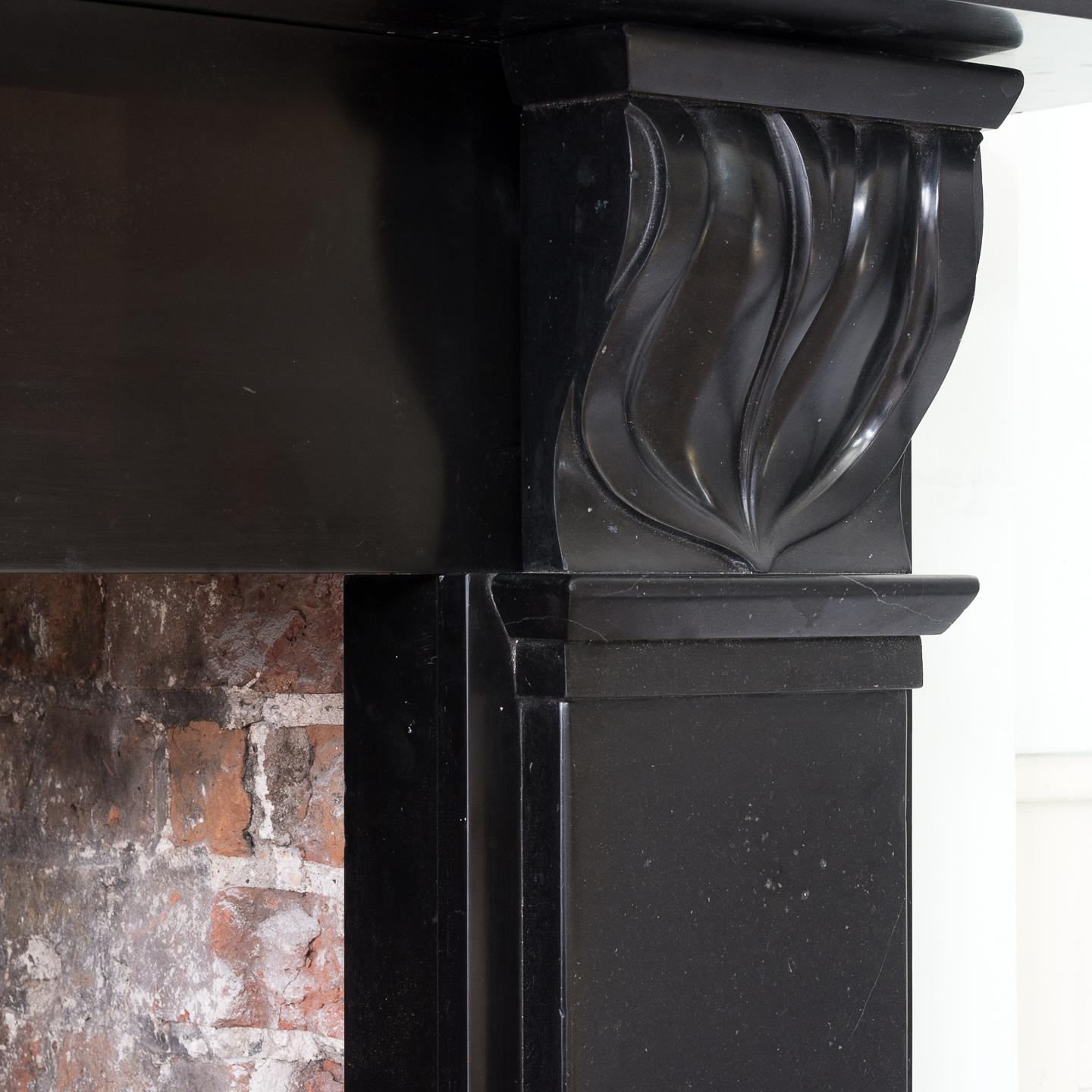 William IV Black Belgian Marble Fireplace For Sale 3