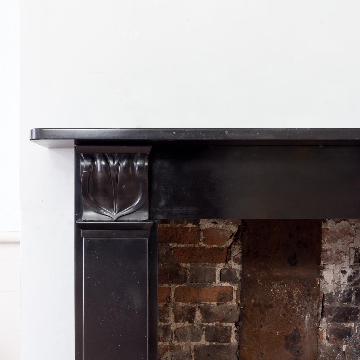 William IV Black Belgian Marble Fireplace In Good Condition For Sale In London, GB