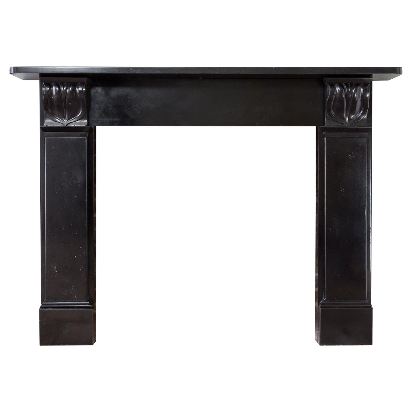 William IV Black Belgian Marble Fireplace
