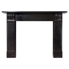 William IV Black Belgian Marble Fireplace
