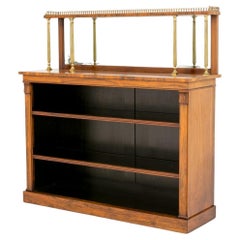 William IV Bookcase in Rosewood Open Front 19th Century Antique