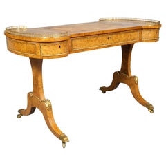 William IV Burl Elm Writing Table