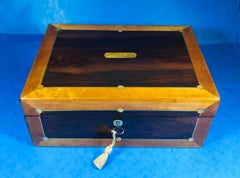 William iv Burr Maple and Rosewood Box