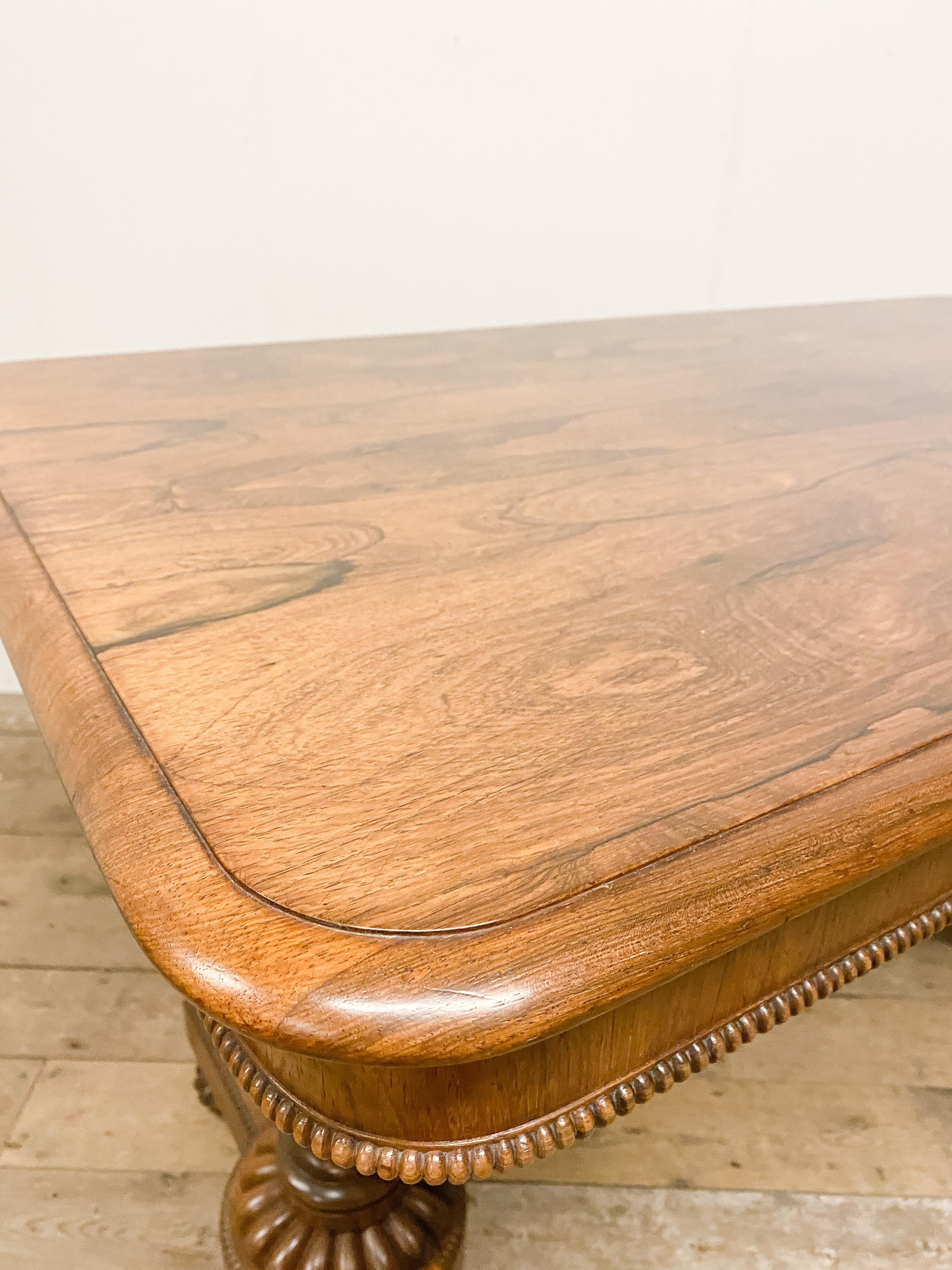 William IV c1835 Regency Rosewood Library Table by Gillows of Lancaster In Good Condition In London, GB