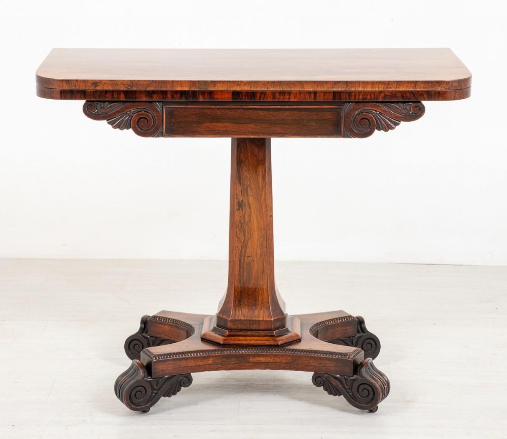 William IV Stil Rosewood Karte/Spiel Tische im Angebot 4