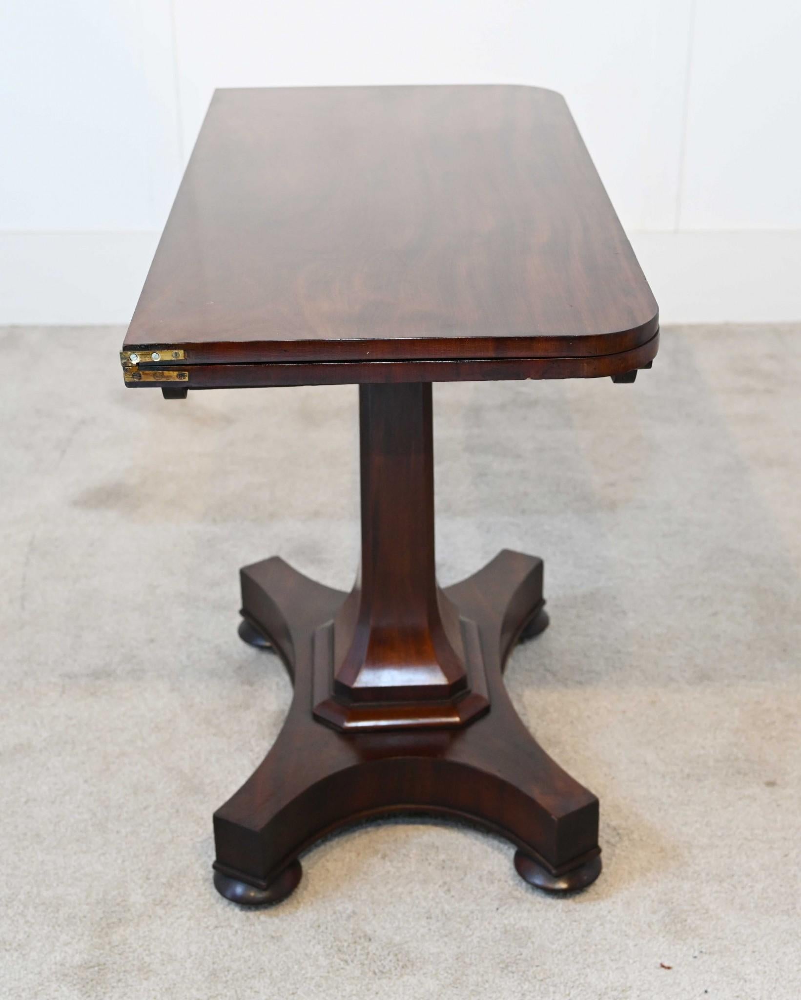Mid-19th Century William IV Card Table Mahogany Games 1830 For Sale