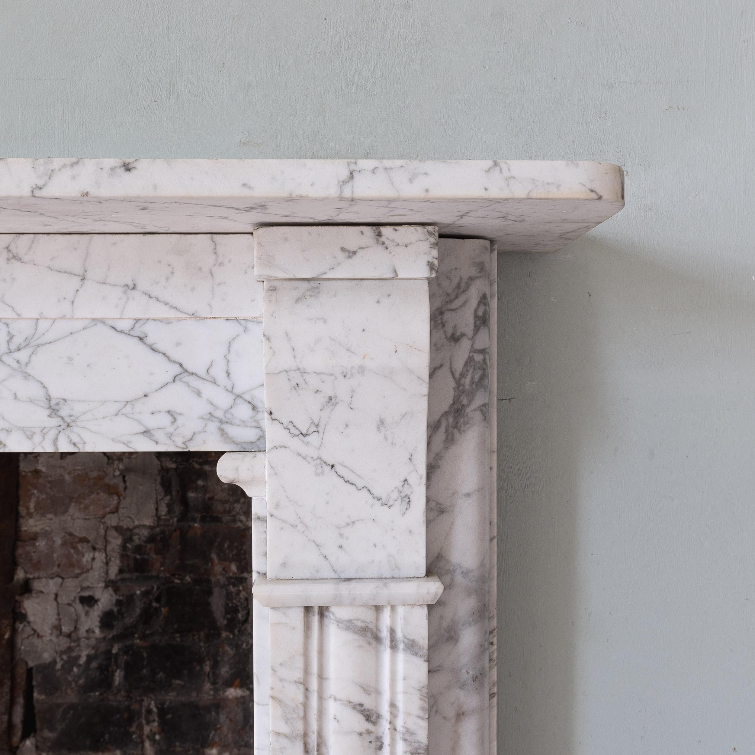 William IV Carrara Marble Fireplace For Sale at 1stDibs