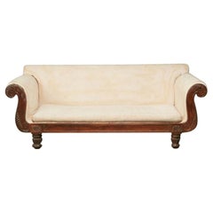 Antique William IV Carved Rosewood Sofa
