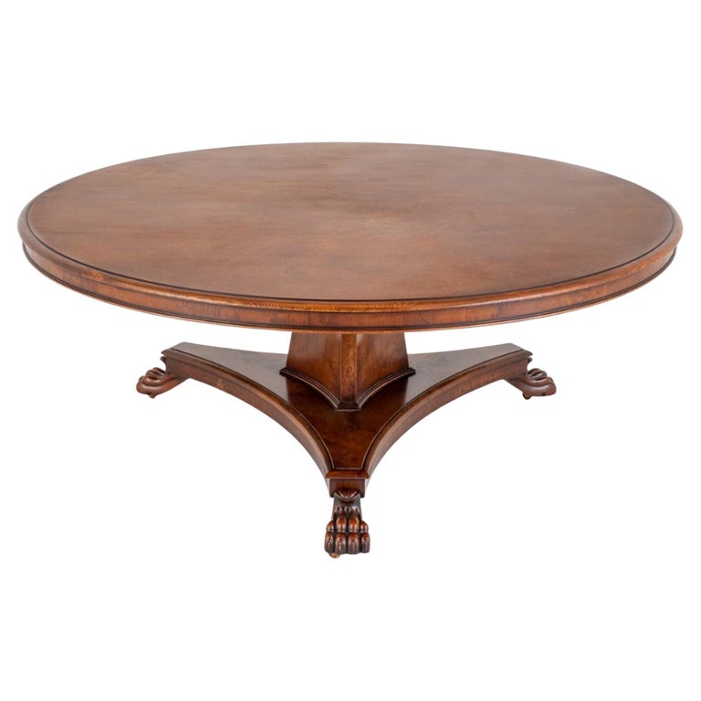 William IV Centre Table Burr Oak Round Tables For Sale at 1stDibs
