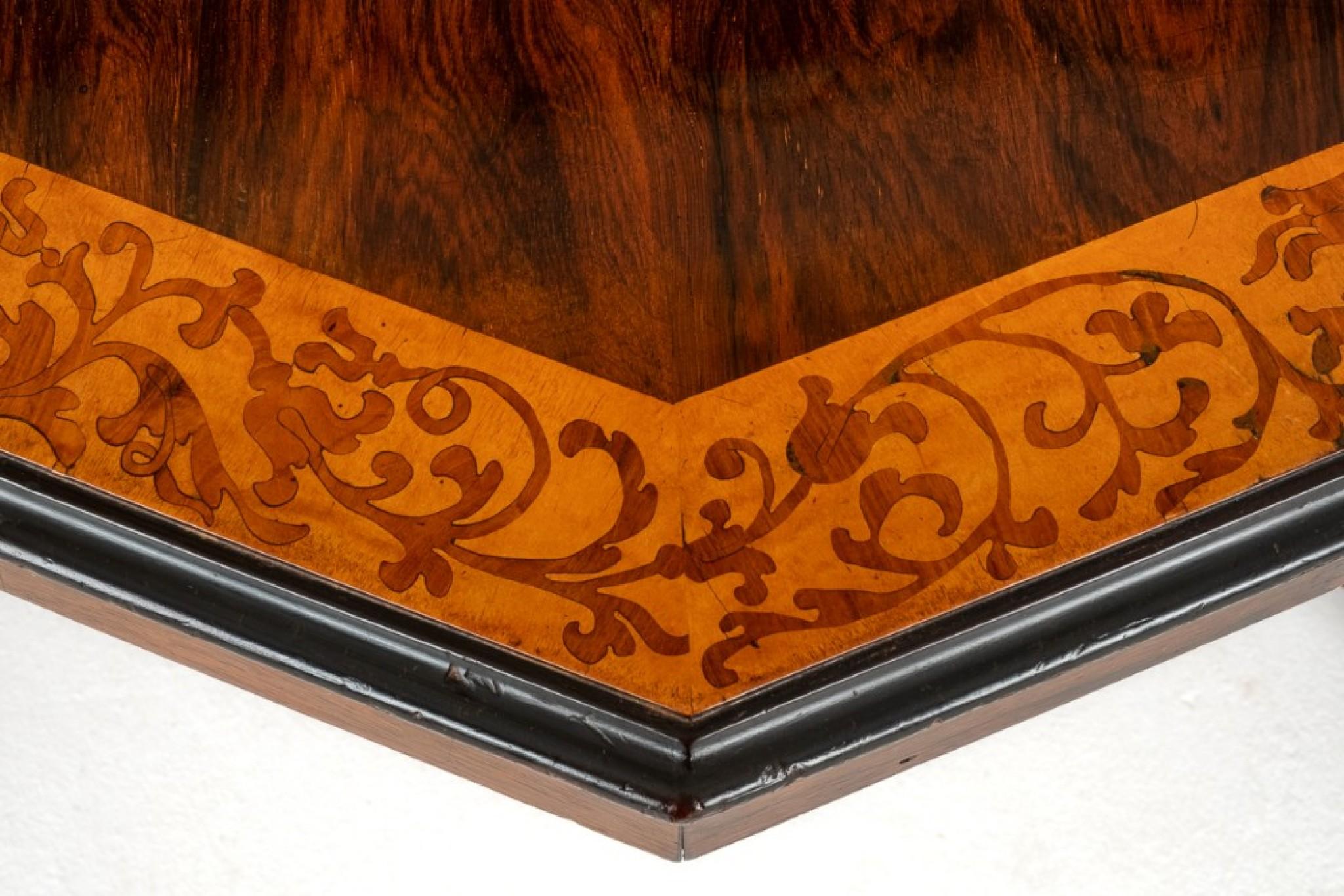 William IV Centre Table Octagaonal Inlay Antique For Sale 1