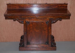 William IV circa 1830 Cuban Hardwood Ornately Cared Sideboard Wine Cellar