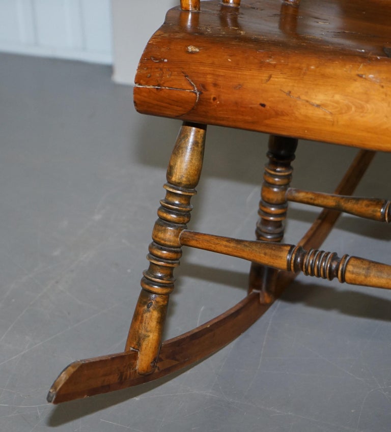 William IV circa 1830 Swedish Pine Rocking Armchair Stunning Timber ...