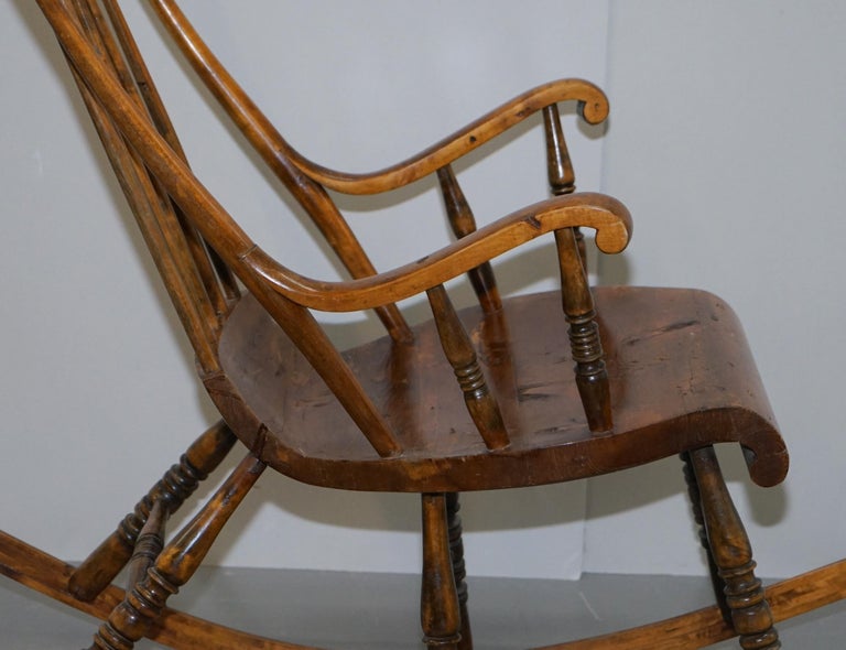 William IV circa 1830 Swedish Pine Rocking Armchair Stunning Timber ...