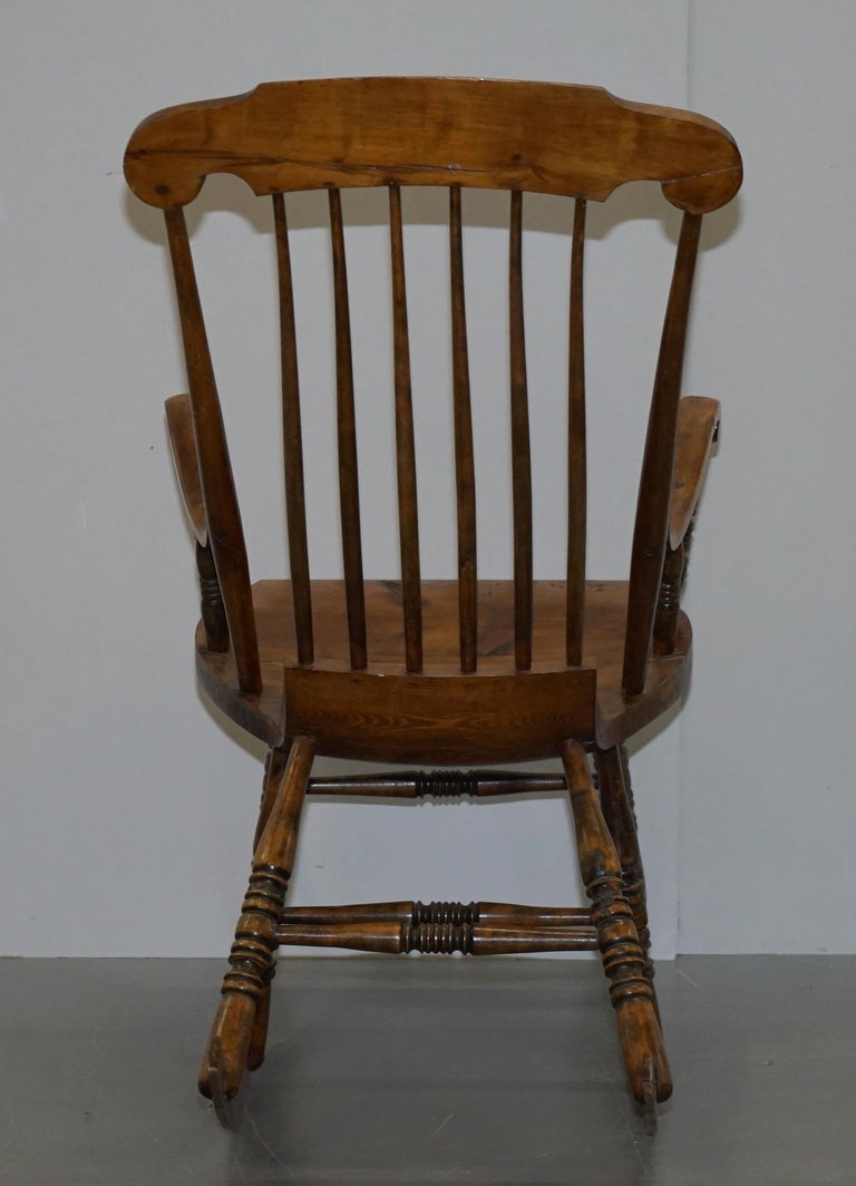 William IV circa 1830 Swedish Pine Rocking Armchair Stunning Timber ...