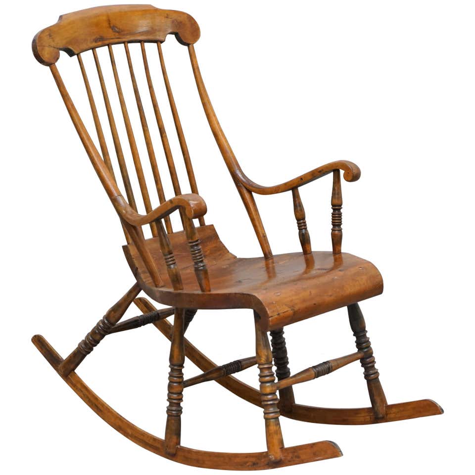 Victorian Oak Rocking Chair with Scottish Bobbin Turnings All over ...