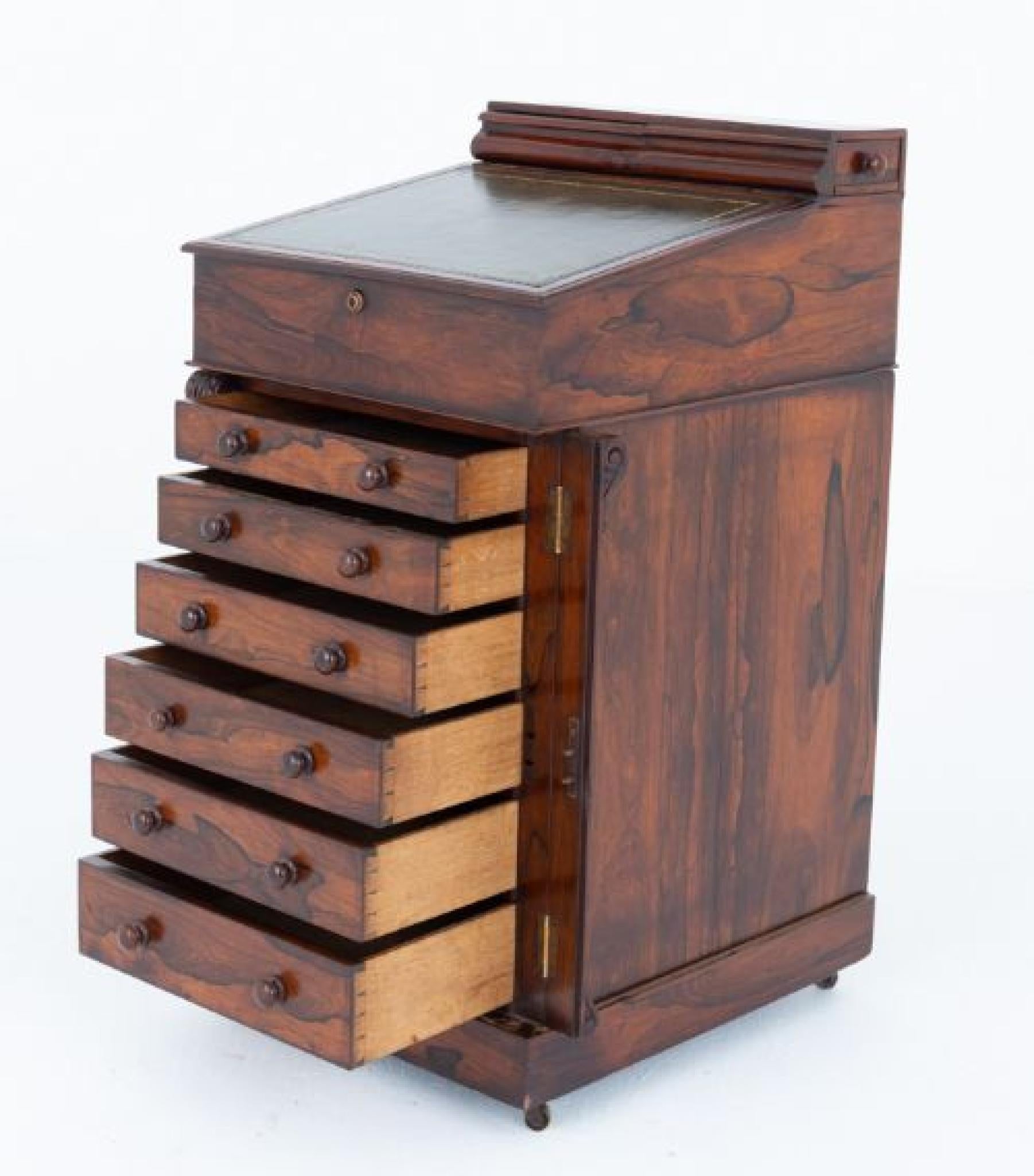 Falegnameria Scrivania Davenport di William IV con piano a scorrimento del XIX secolo in vendita