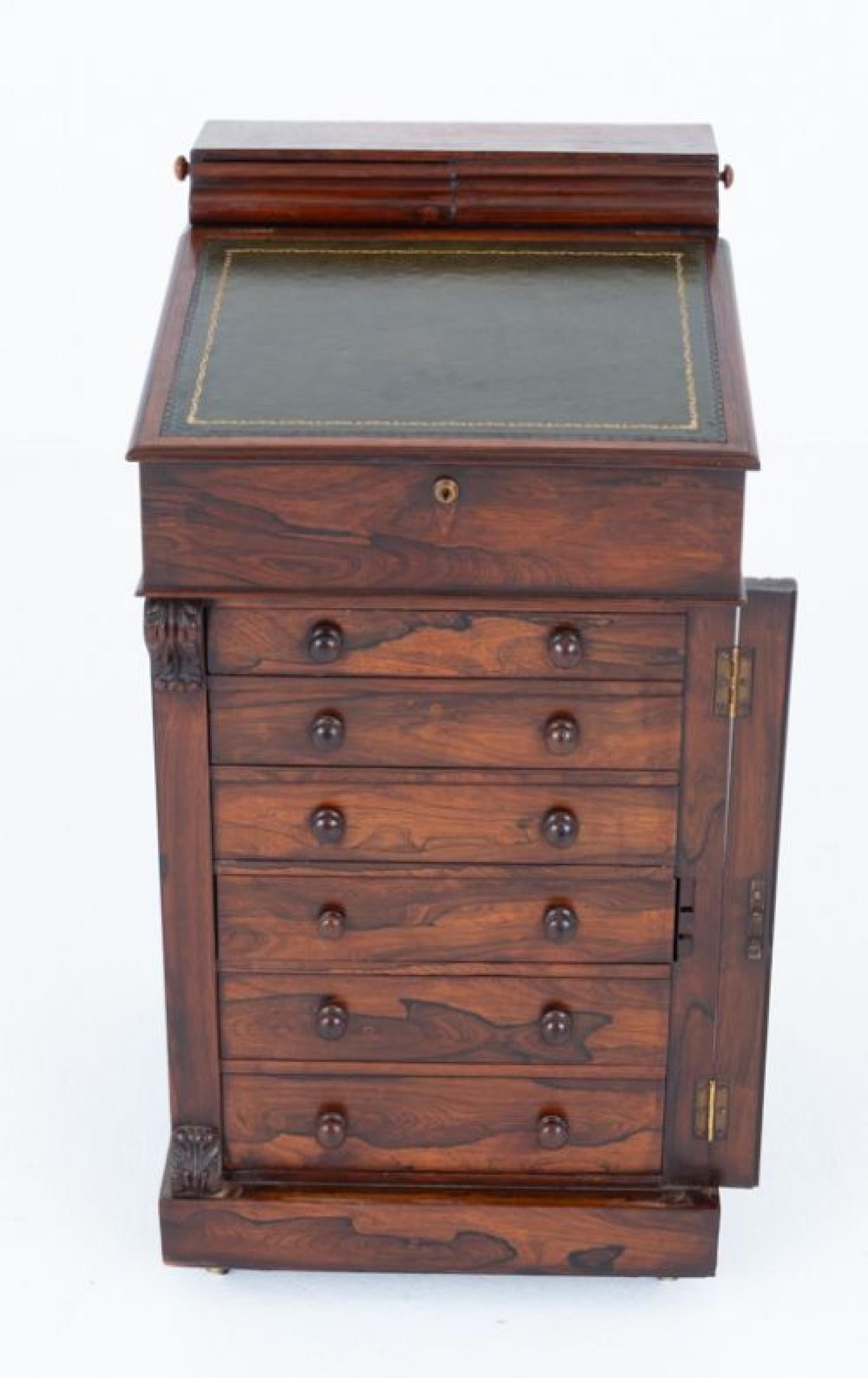 Scrivania Davenport di William IV con piano a scorrimento del XIX secolo in vendita 1