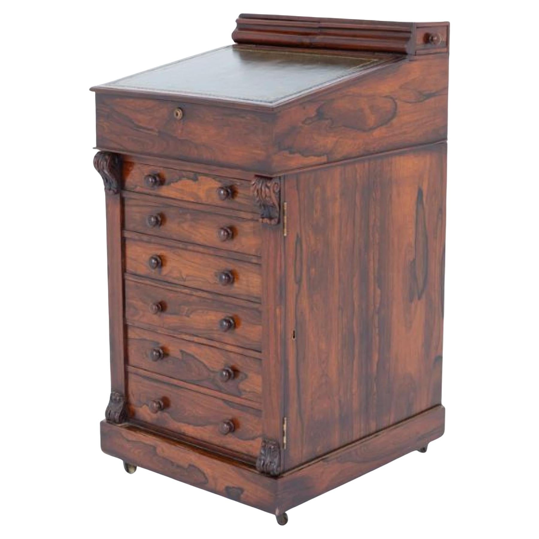 Scrivania Davenport di William IV con piano a scorrimento del XIX secolo in vendita