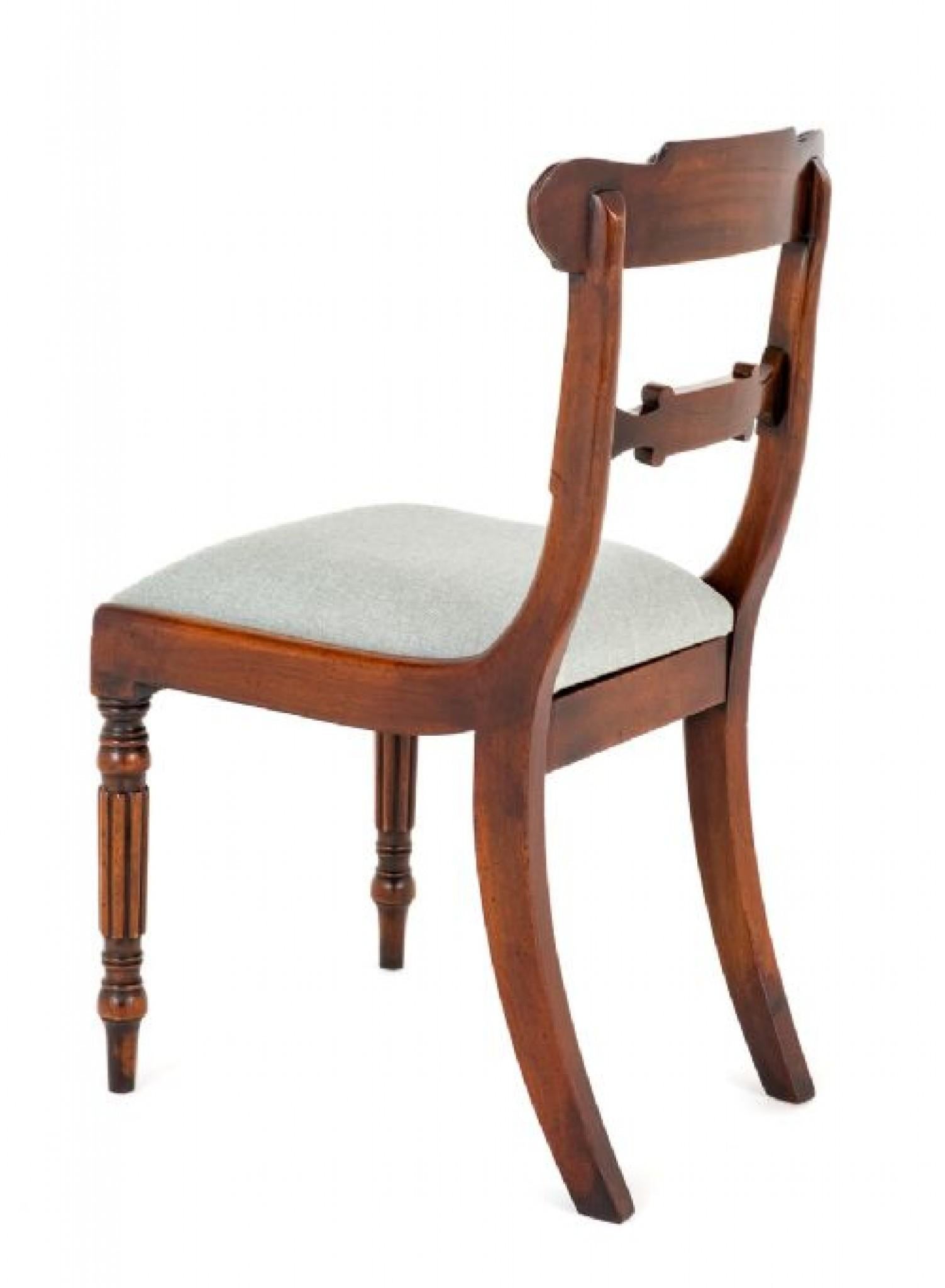 William IV Dining Chairs Set 10 Mahogany 1