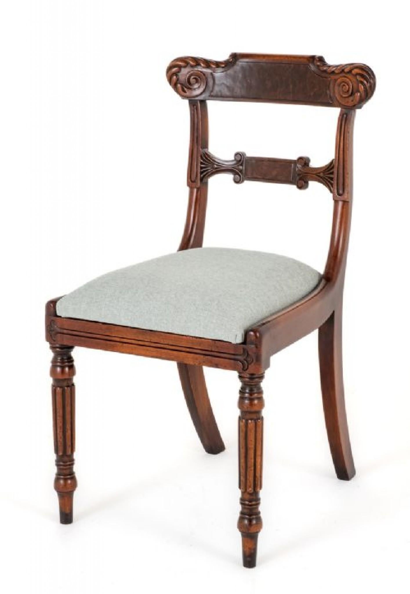 William IV Dining Chairs Set 10 Mahogany 4