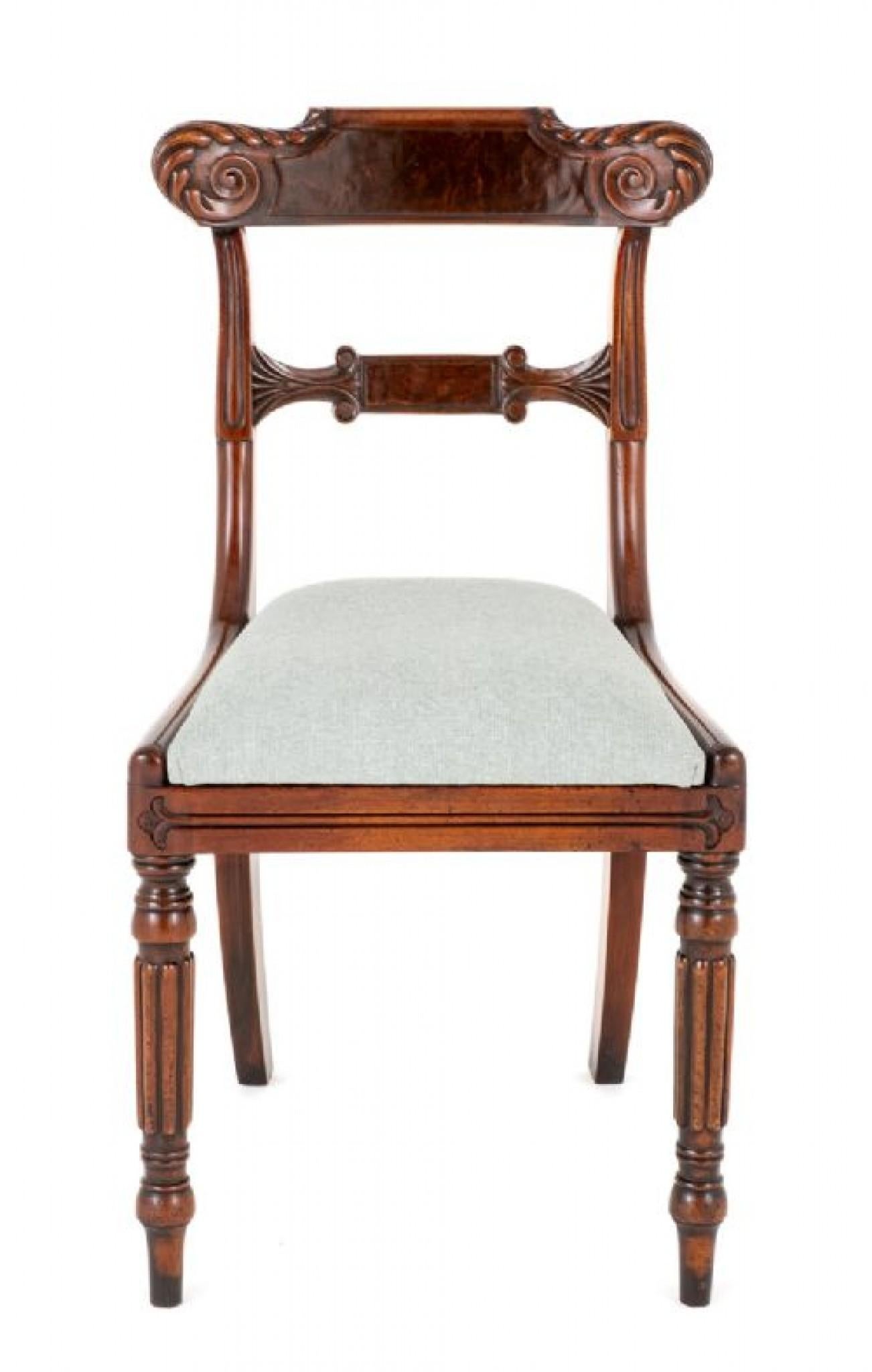 William IV Dining Chairs Set 10 Mahogany 5