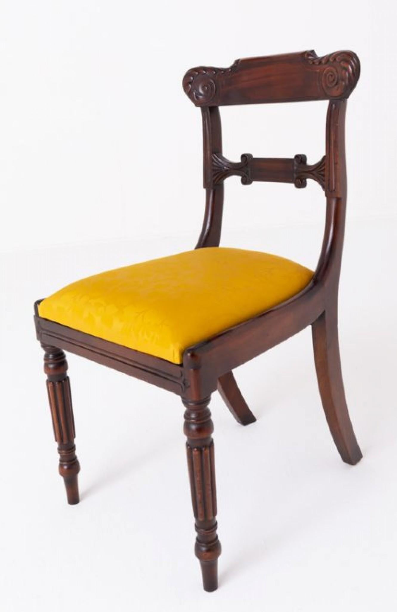 William IV.-Esszimmerstühle, 10er-Set, Mahagoni-Revival im Angebot 2