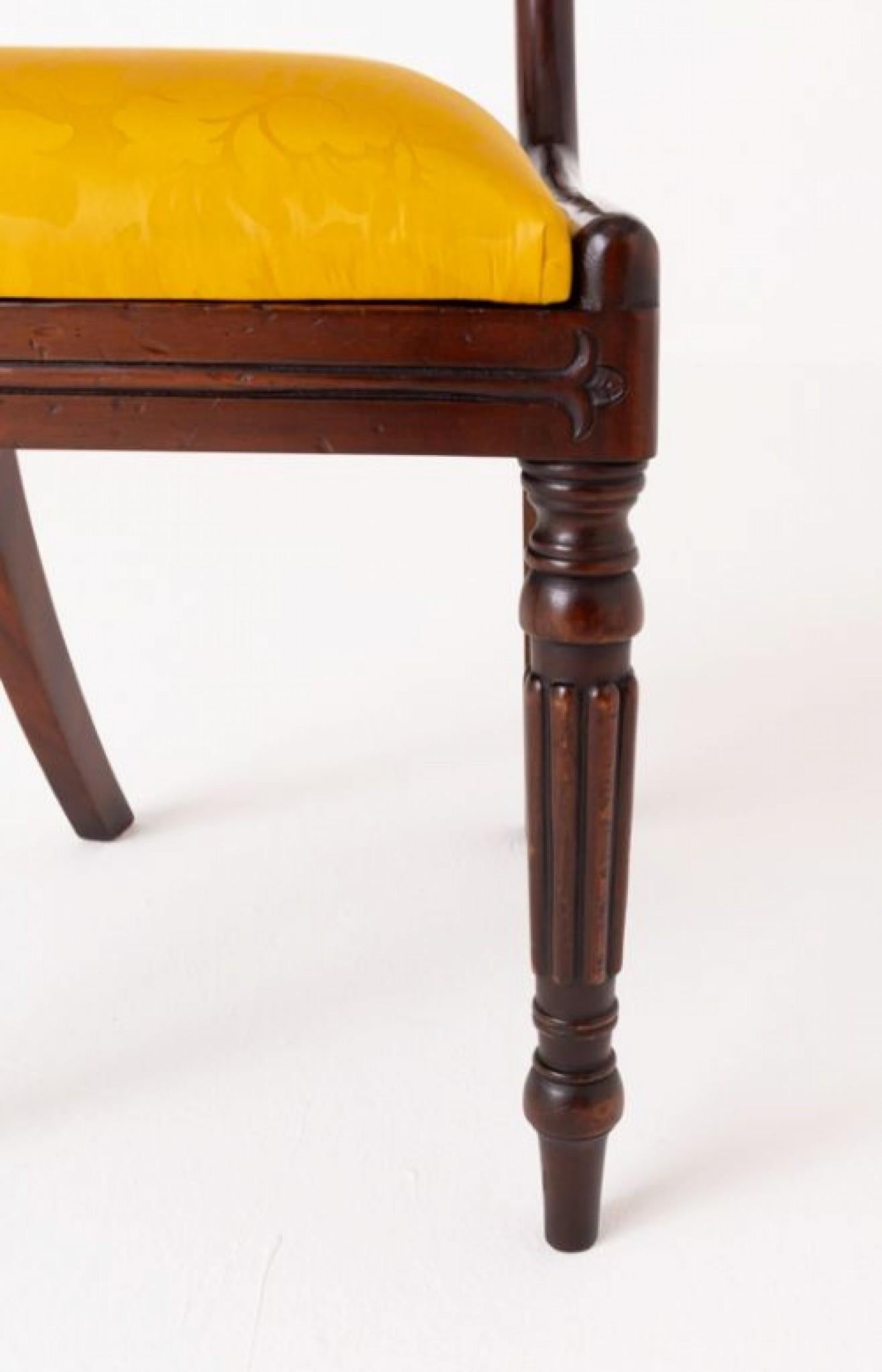 William IV.-Esszimmerstühle, 10er-Set, Mahagoni-Revival im Angebot 3